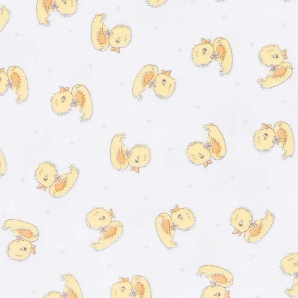 Magnolia Baby Darling Ducklings Footie with Pink Dots and Matching Headband Bow
